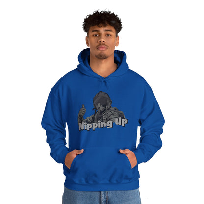 Nipping Up Fighter Pilot design Unisex Heavy Blend™ Hooded Sweatshirt - Funky Aviation