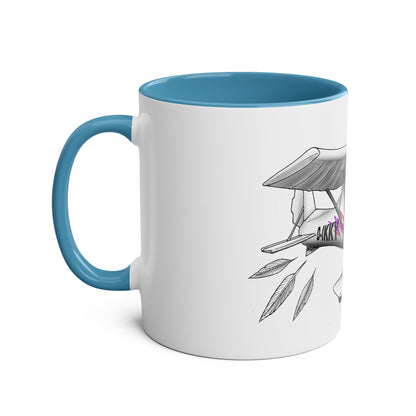 Coffee Mug - Microlight Ikarus C42 Feathers Cartoon Design