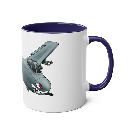 A10 Tankbuster Two-Tone Coffee Mugs, 11oz - Funky Aviation