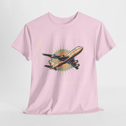 Vintage Jumbo Jet T‑Shirt — Retro Aviation Graphic Tee for Plane Lovers