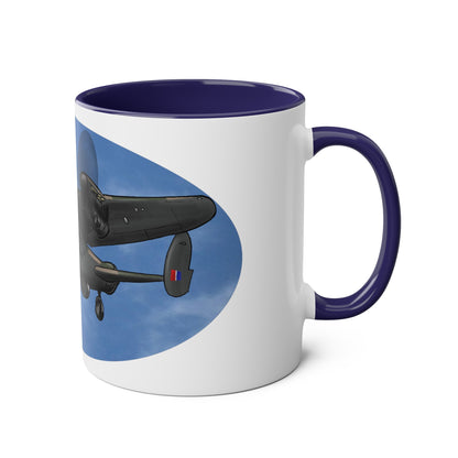Lancaster Bomber Two-Tone Coffee Mugs, 11oz - Funky Aviation