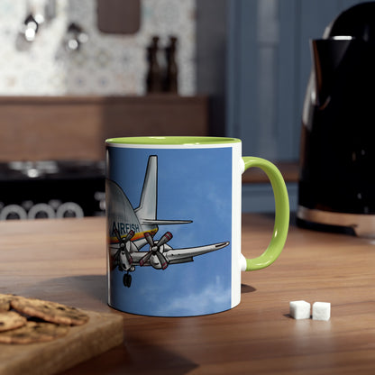 Guppy Aircraft Retro Two-Tone Coffee Mugs, 11oz - Funky Aviation