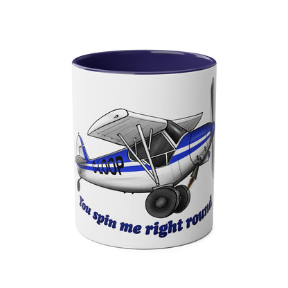 Super Cub Two-Tone Coffee Mugs, 11oz - Funky Aviation