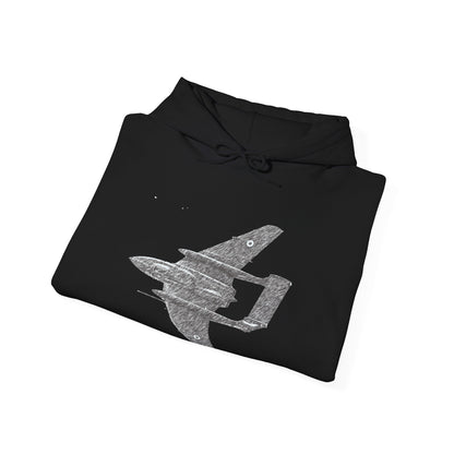 Sea Vixen Vintage Aircraft Graphic Hoodie