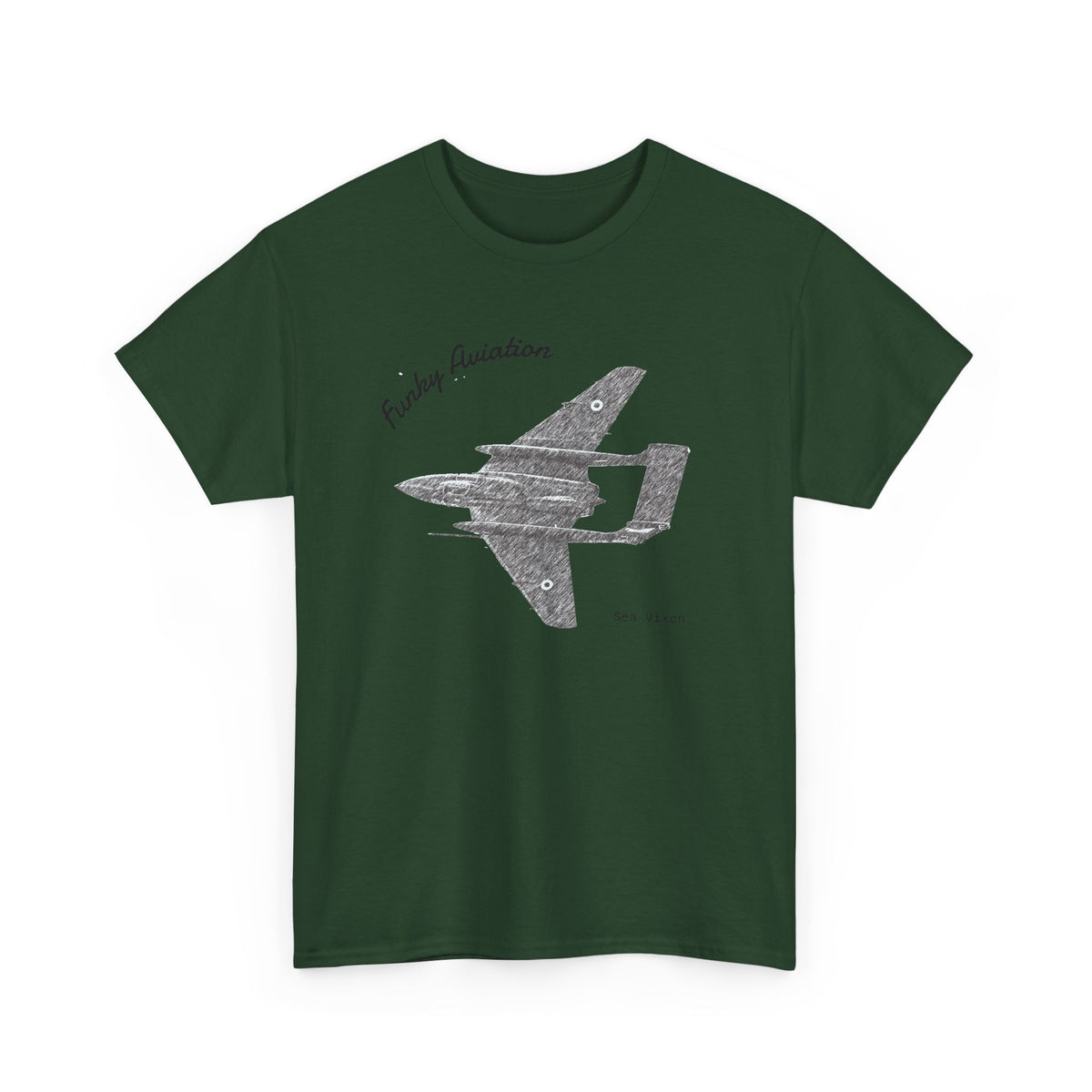 Funky Aviation Sea Vixen Vintage Aircraft T-Shirt