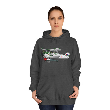 Navy Swordfish historic Aircraft Unisex College Hoodie - Funky Aviation