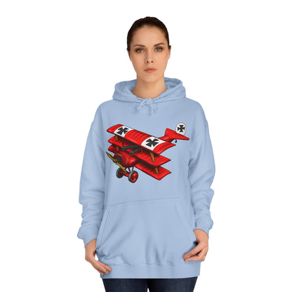 Red Baron Aircraft Design Unisex College Hoodie - Funky Aviation