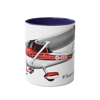 Cessna Team High Wing Two-Tone Coffee Mugs, 11oz - Funky Aviation
