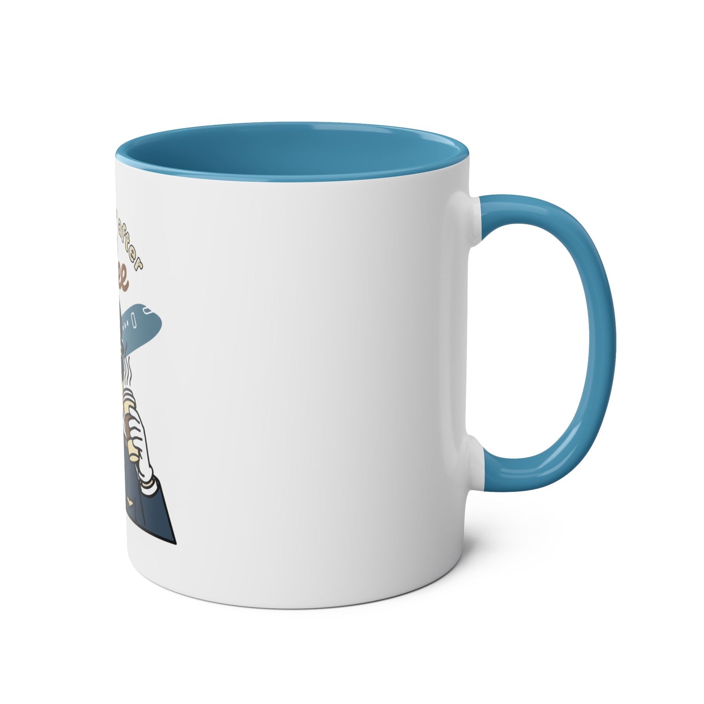 Aviator Coffee Mug — "I Fly Better After Coffee" (11oz Two-Tone)