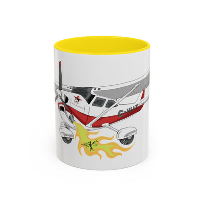Coffee Mug - Cartoon Cessna Aircraft with LAC Logo