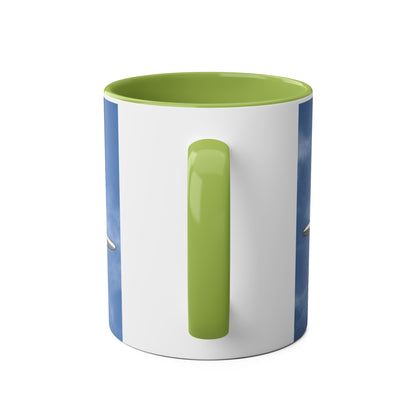 Mew Gull Racer Two-Tone Coffee Mugs, 11oz - Funky Aviation