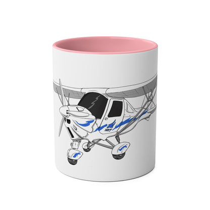 Cartoon Ikarus C42 Microlight 11oz Coffee Mug