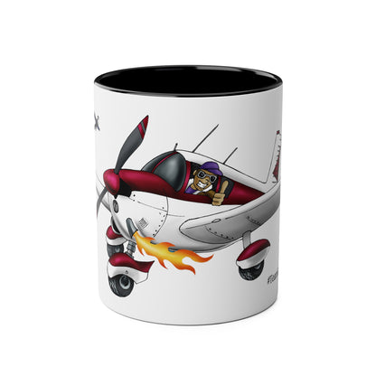 PA28 Team Low Wing Two-Tone Coffee Mugs, 11oz - Funky Aviation