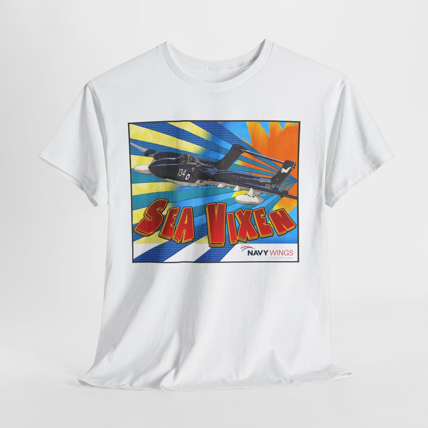 Sea Vixen Jet T‑Shirt — Vintage Navy Aircraft Retro Graphic Tee