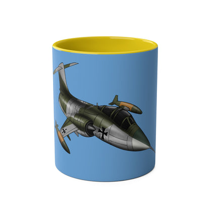 Starfighter Two-Tone Coffee Mugs, 11oz - Funky Aviation