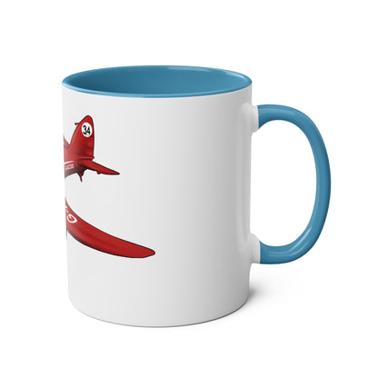 Comet Racer Two-Tone Coffee Mugs, 11oz - Funky Aviation
