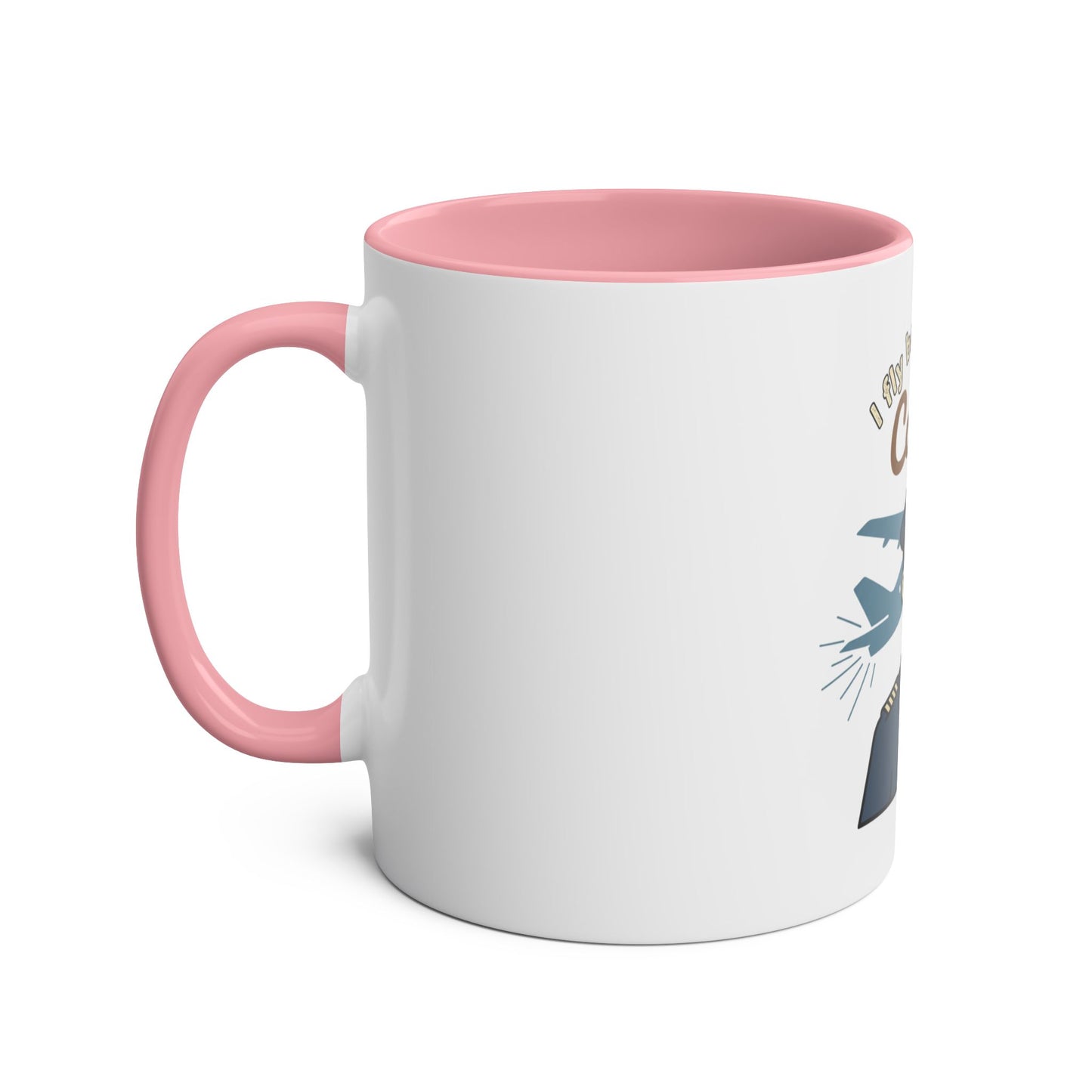 Aviator Coffee Mug — "I Fly Better After Coffee" (11oz Two-Tone)