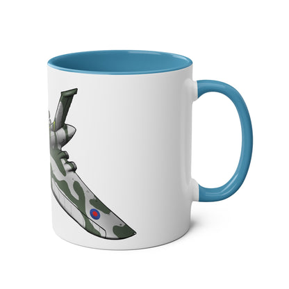 Vulcan Bomber Two-Tone Coffee Mugs, 11oz - Funky Aviation