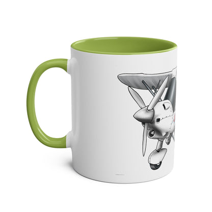 Rotax Cartoon Ikarus C42 Microlight 11oz Coffee Mug