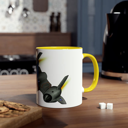 SR71 Blackbird USAF Two-Tone Coffee Mugs, 11oz - Funky Aviation