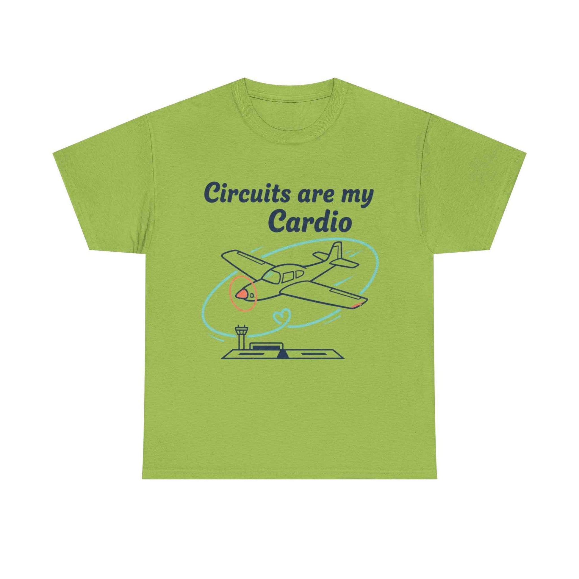 Circuits Are My Cardio Flight Training T-Shirt — Pilot Airplane Tee