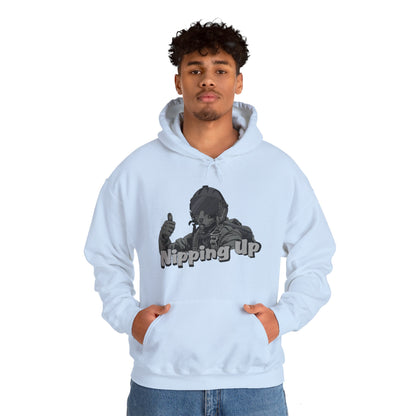 Nipping Up Fighter Pilot design Unisex Heavy Blend™ Hooded Sweatshirt - Funky Aviation