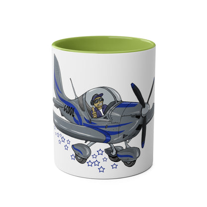 Eurostar EV97 Captain Cool Two-Tone Coffee Mugs, 11oz - Funky Aviation