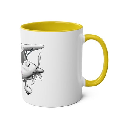 Coffee Mug - Microlight Ikarus C42 Feathers Cartoon Design