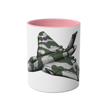 Vulcan Bomber Two-Tone Coffee Mugs, 11oz - Funky Aviation