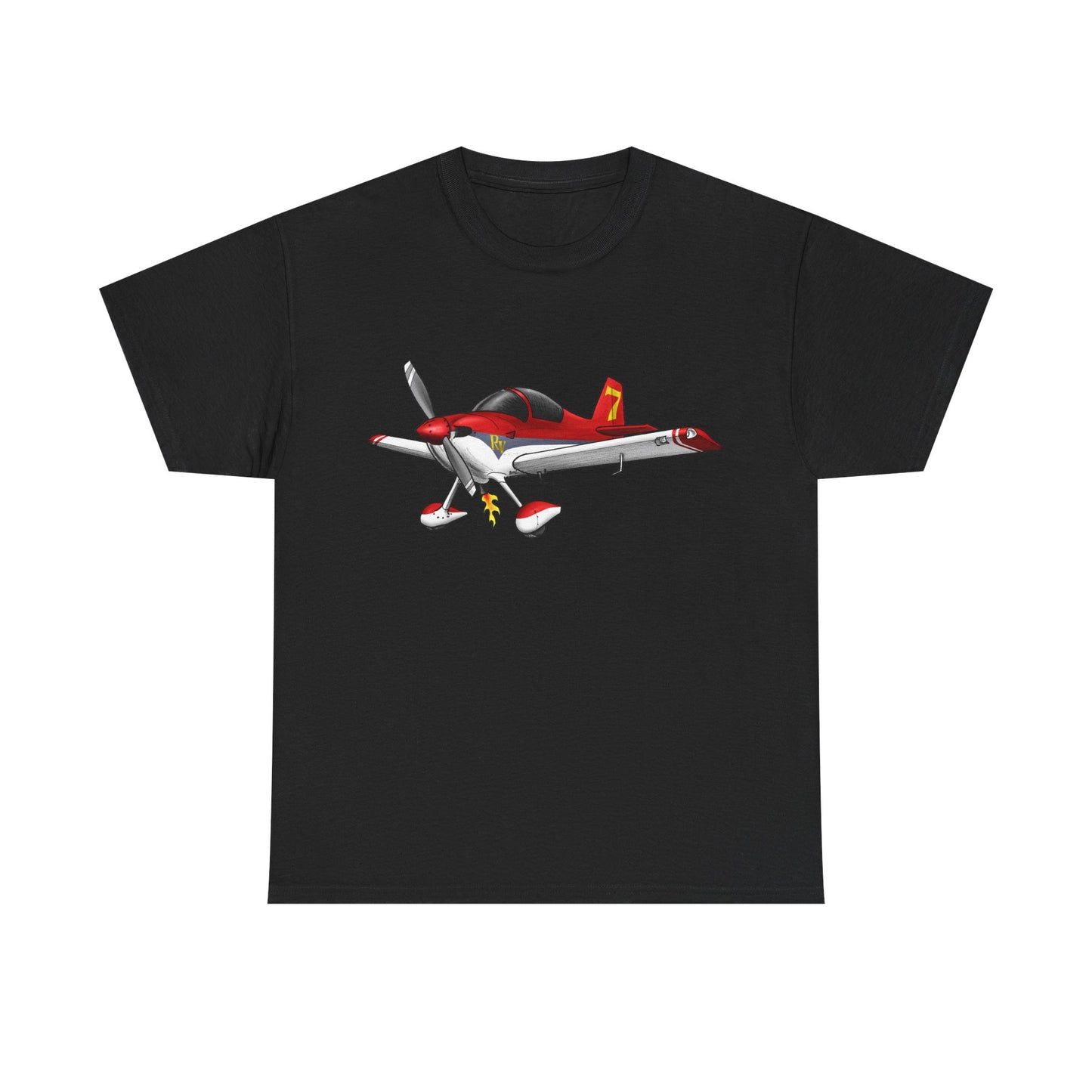 RV7 — Red Graphic Tee for Pilots
