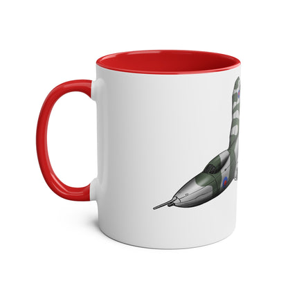 Vulcan Bomber Two-Tone Coffee Mugs, 11oz - Funky Aviation