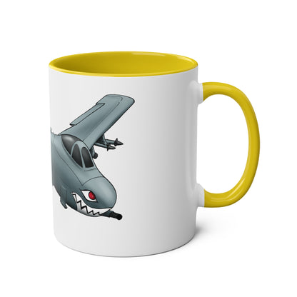 A10 Tankbuster Two-Tone Coffee Mugs, 11oz - Funky Aviation