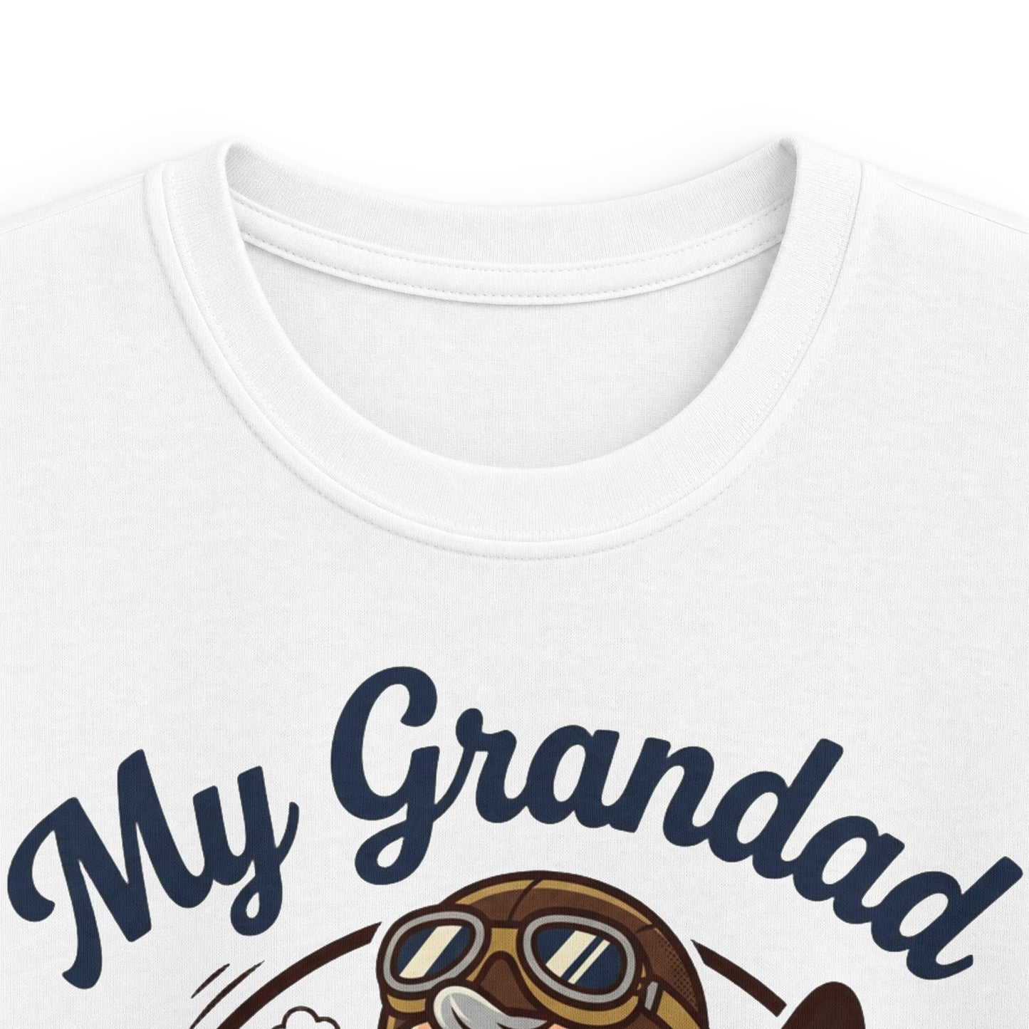 Kids Tee — "My Grandad Is a Pilot" Vintage Aviator T‑Shirt for Grandchildren