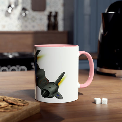 SR71 Blackbird USAF Two-Tone Coffee Mugs, 11oz - Funky Aviation