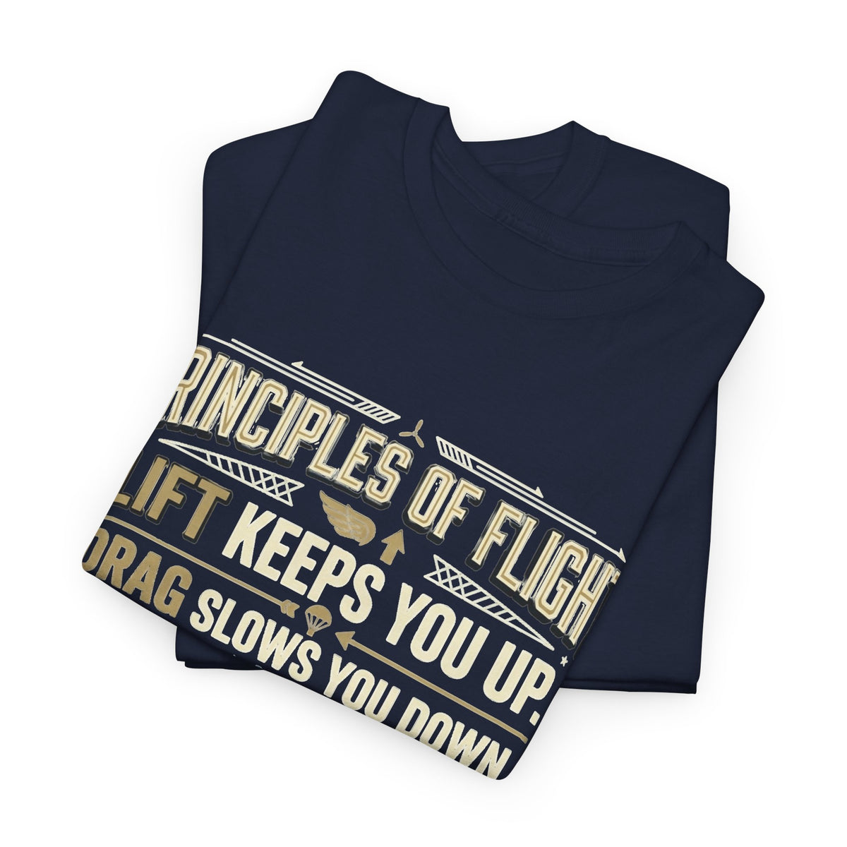 Pilot Instructor T‑Shirt — “Principles of Flight” Aviation Gift