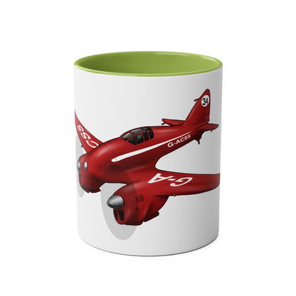 Comet Racer Two-Tone Coffee Mugs, 11oz - Funky Aviation