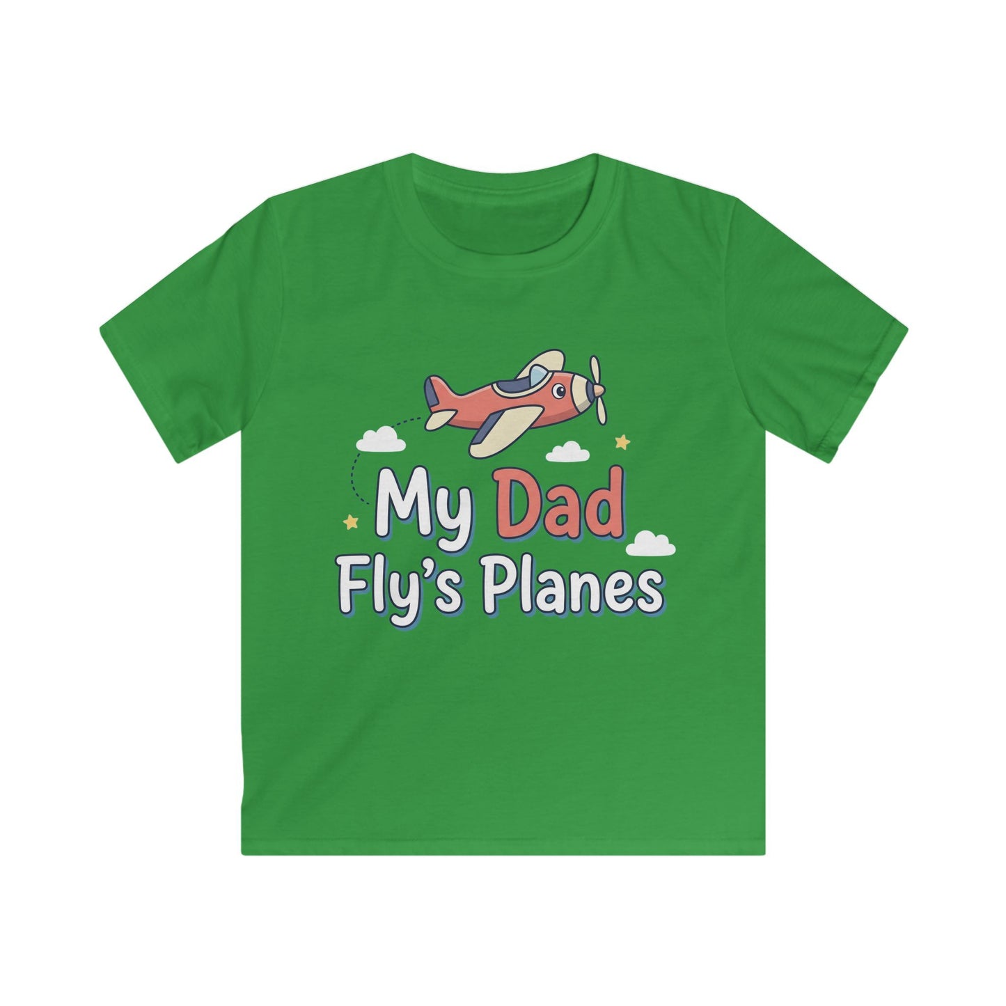 Kids Tee — “My Dad Fly’s Planes” Airplane Graphic Father’s Day Shirt