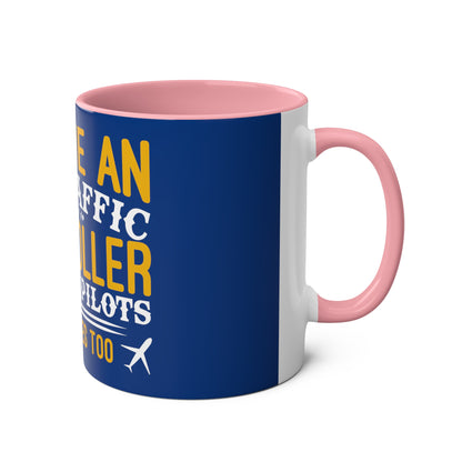 ATC Meme Two-Tone Coffee Mugs, 11oz - Funky Aviation