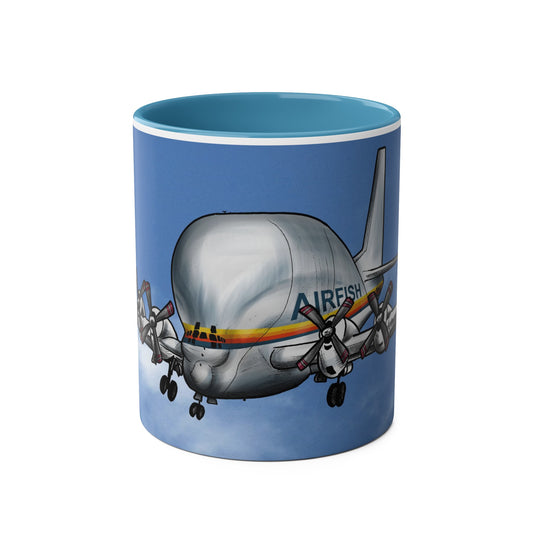 Guppy Aircraft Retro Two-Tone Coffee Mugs, 11oz