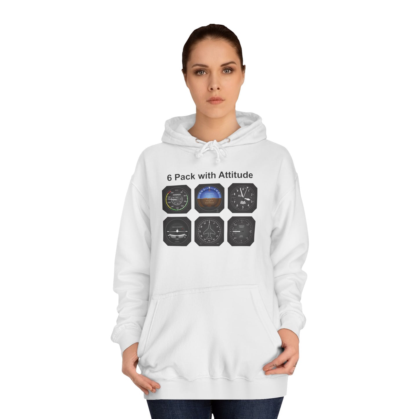 Hoodie — “6 Pack of Attitudes” College Pullover