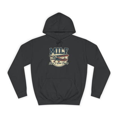 MILF Retro Flag Hoodie – Vintage Americana College Style