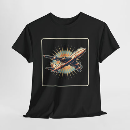 Vintage Jumbo Jet T‑Shirt — Retro Aviation Graphic Tee for Plane Lovers