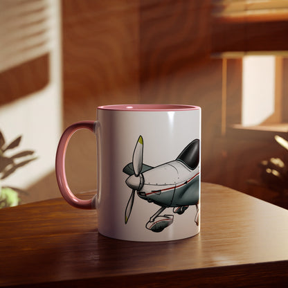 Sportcruiser Aircraft Two-Tone Coffee Mugs, 11oz - Funky Aviation