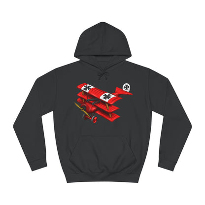 Red Baron Aircraft Design Unisex College Hoodie - Funky Aviation
