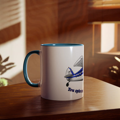 Super Cub Two-Tone Coffee Mugs, 11oz - Funky Aviation