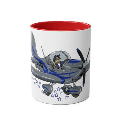Eurostar EV97 Captain Cool Two-Tone Coffee Mugs, 11oz - Funky Aviation