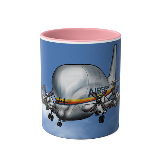 Guppy Aircraft Retro Two-Tone Coffee Mugs, 11oz