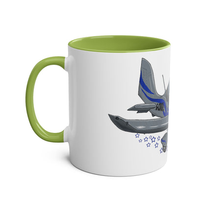 Eurostar EV97 Captain Cool Two-Tone Coffee Mugs, 11oz - Funky Aviation