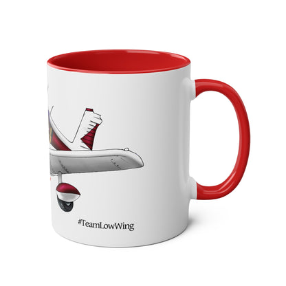 PA28 Team Low Wing Two-Tone Coffee Mugs, 11oz - Funky Aviation