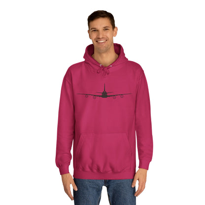 7478 Airplane Silhouette Hoodie — Minimal Pilot & Aviation Crew Pullover